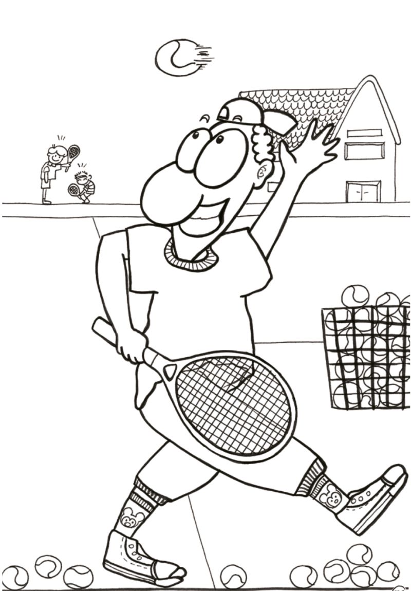 154 Tennis Coloring Pages Printable 38