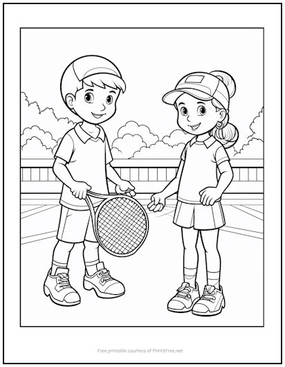 154 Tennis Coloring Pages Printable 57