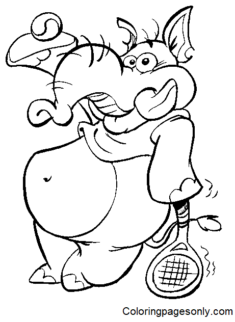 154 Tennis Coloring Pages Printable 73