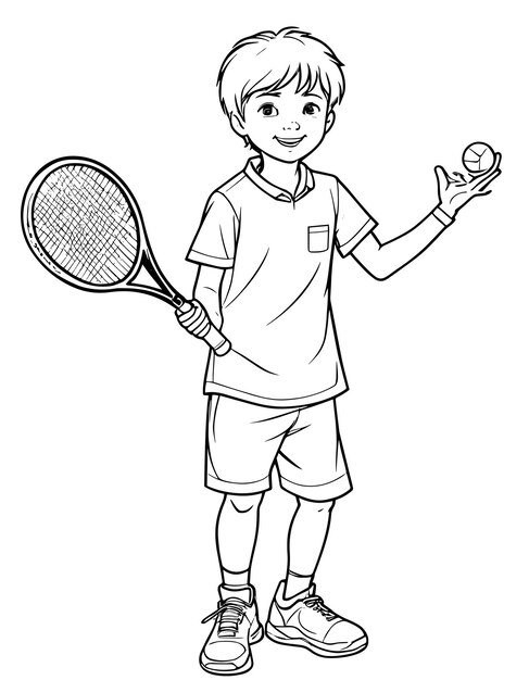 154 Tennis Coloring Pages Printable 8