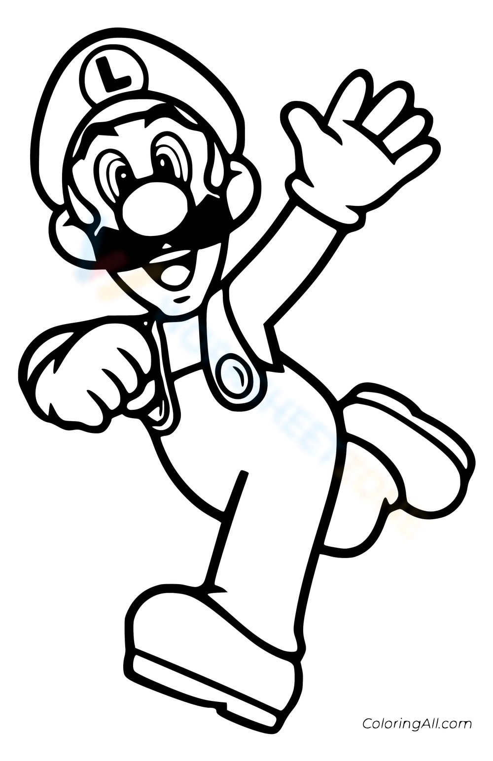 160+ Coloring Pages Mario and Luigi Printable 104