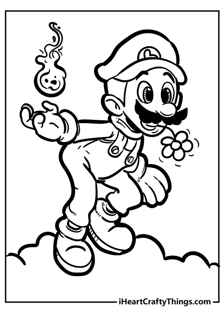 160+ Coloring Pages Mario and Luigi Printable 105