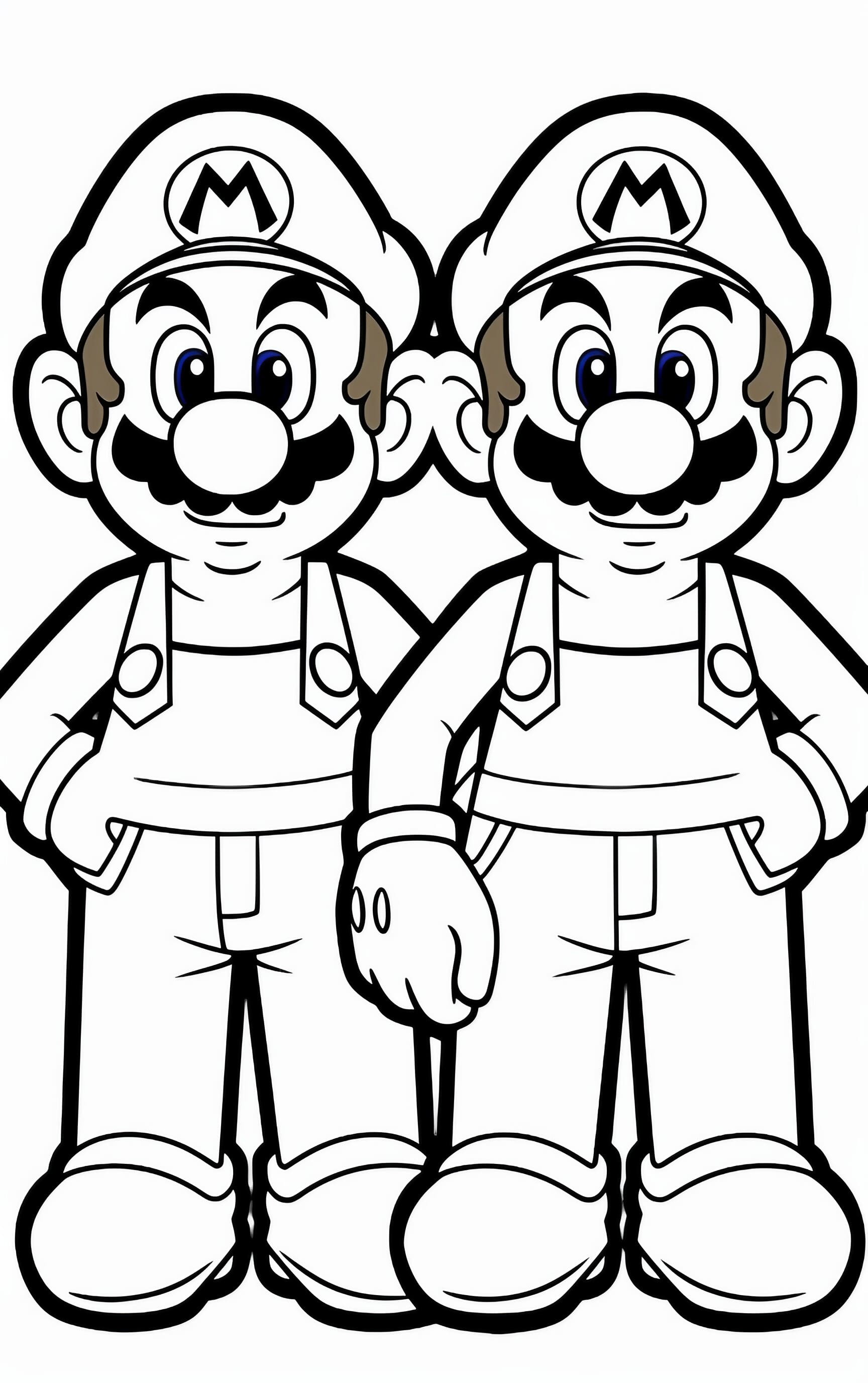 160+ Coloring Pages Mario and Luigi Printable 107