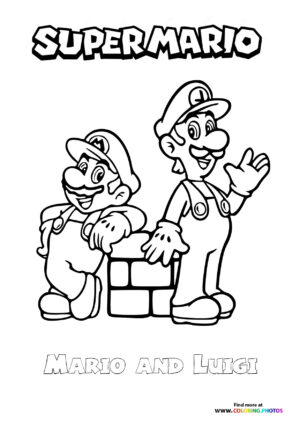 160+ Coloring Pages Mario and Luigi Printable 109