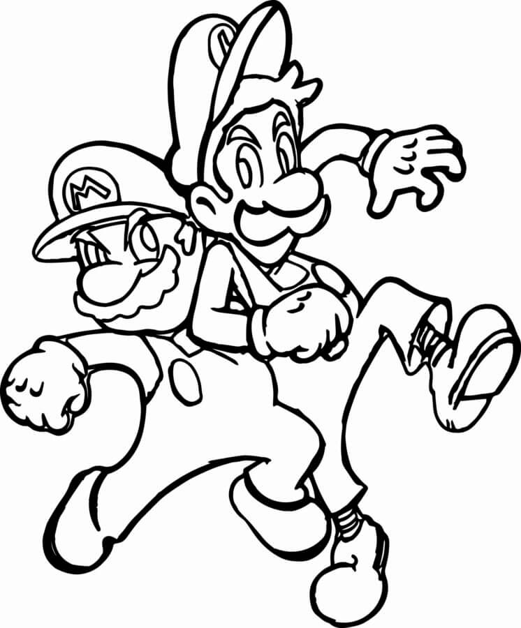 160+ Coloring Pages Mario and Luigi Printable 114