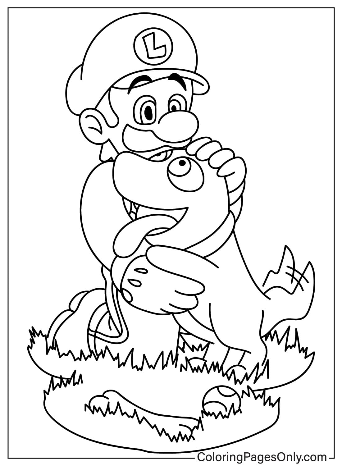 160+ Coloring Pages Mario and Luigi Printable 126