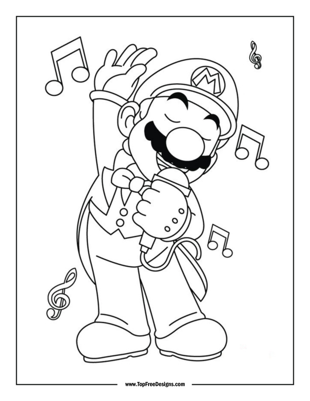 160+ Coloring Pages Mario and Luigi Printable 128