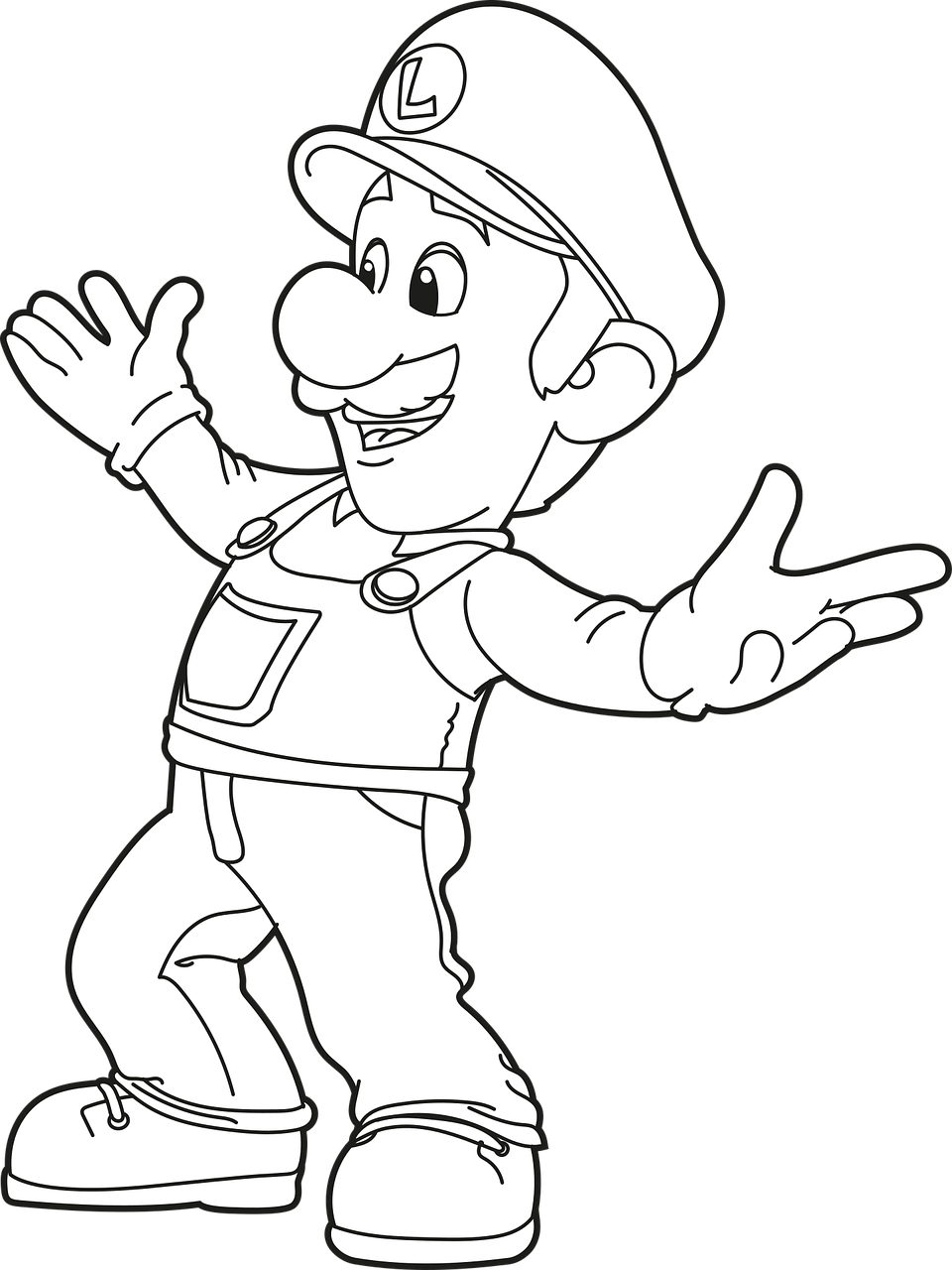 160+ Coloring Pages Mario and Luigi Printable 129