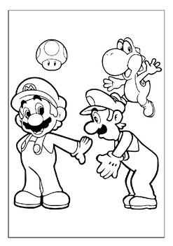 160+ Coloring Pages Mario and Luigi Printable 13