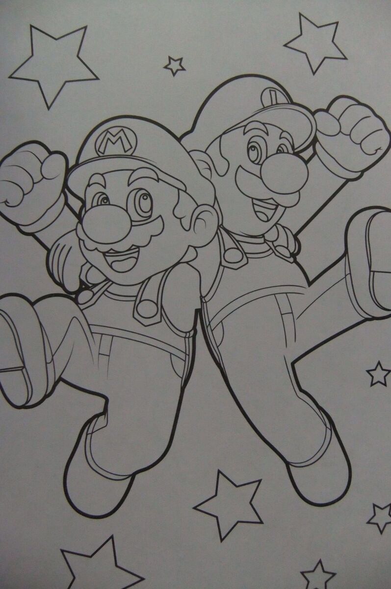 160+ Coloring Pages Mario and Luigi Printable 132