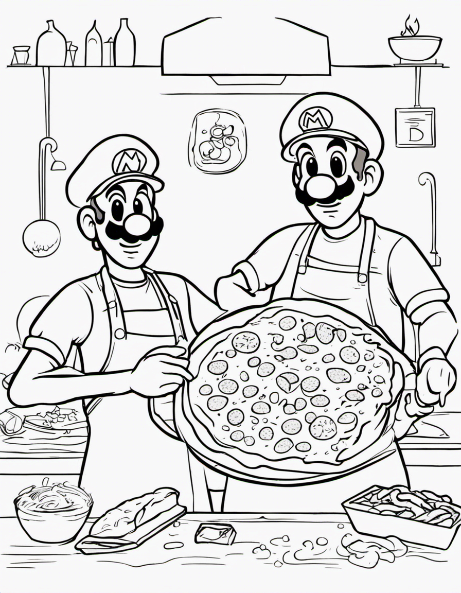 160+ Coloring Pages Mario and Luigi Printable 133