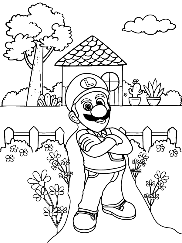 160+ Coloring Pages Mario and Luigi Printable 139