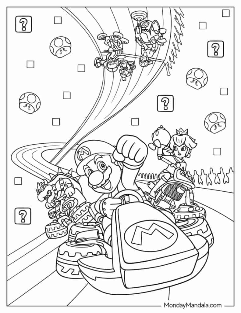 160+ Coloring Pages Mario and Luigi Printable 143