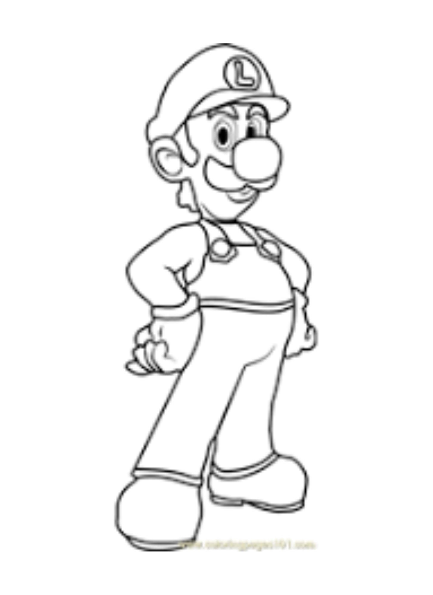 160+ Coloring Pages Mario and Luigi Printable 16