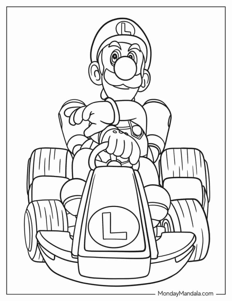 160+ Coloring Pages Mario and Luigi Printable 26