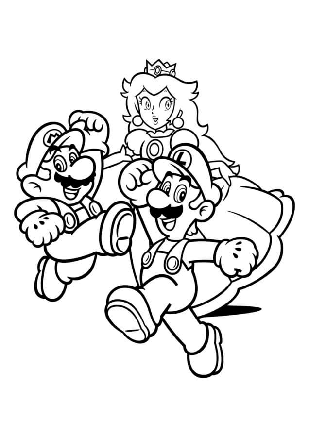 160+ Coloring Pages Mario and Luigi Printable 29