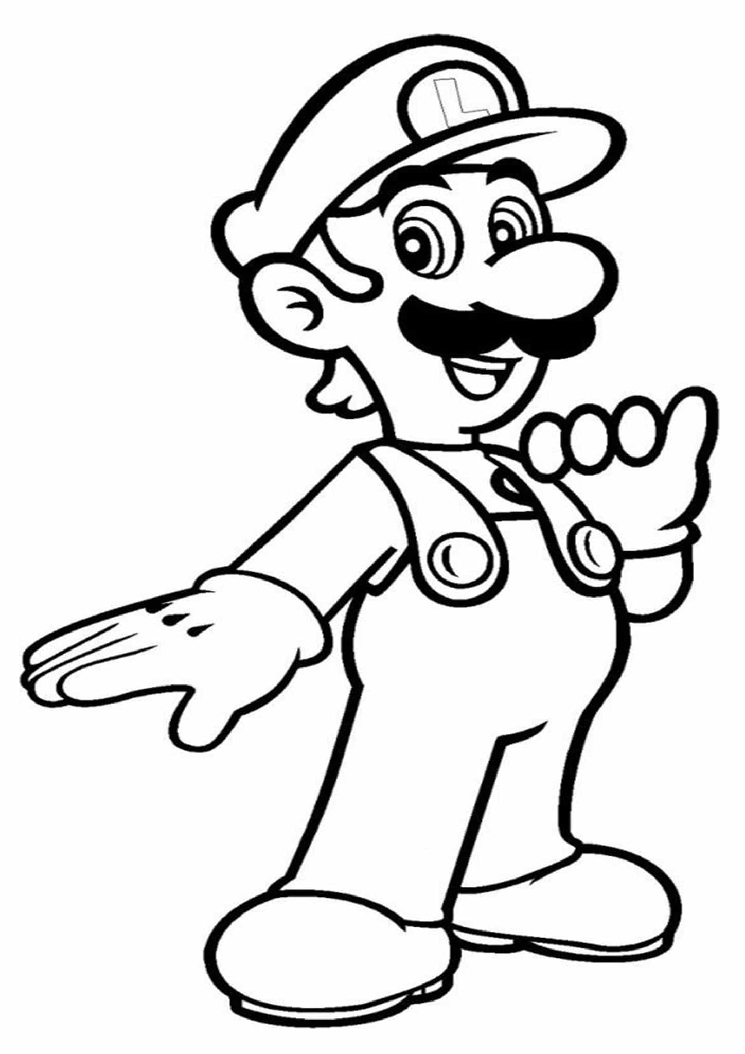 160+ Coloring Pages Mario and Luigi Printable 33