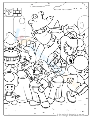 160+ Coloring Pages Mario and Luigi Printable 41