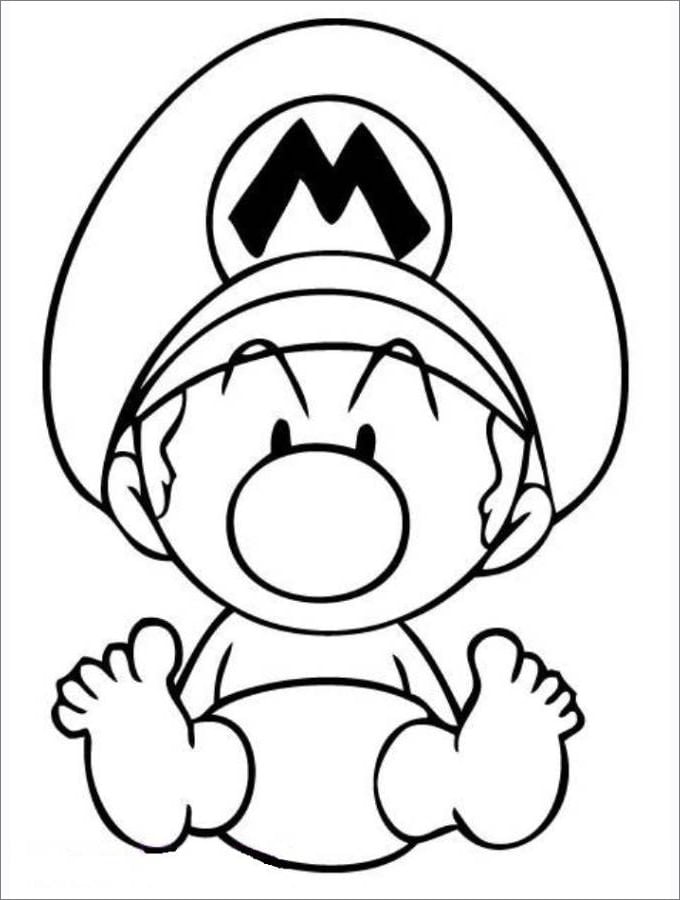 160+ Coloring Pages Mario and Luigi Printable 42