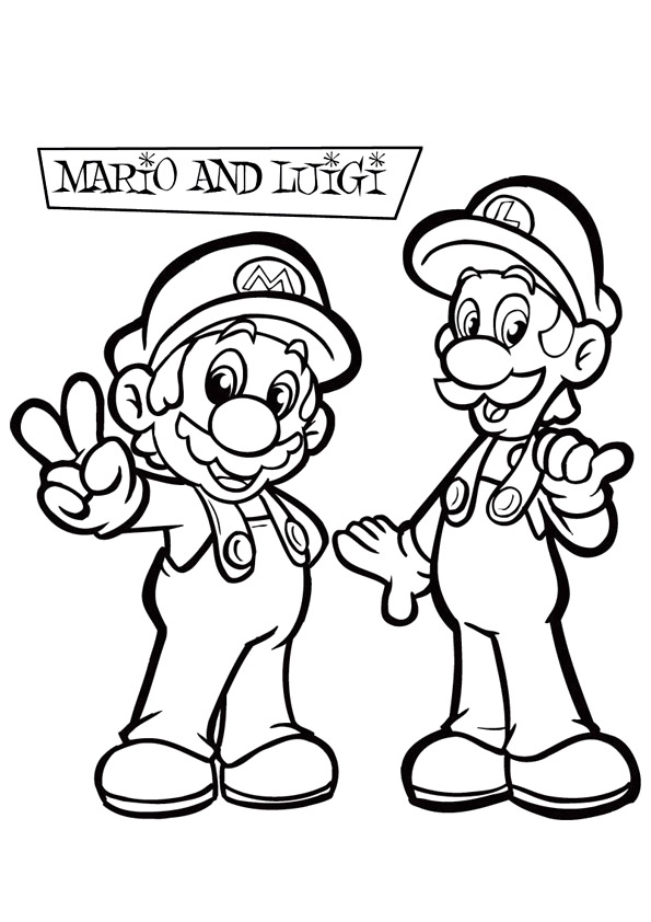 160+ Coloring Pages Mario and Luigi Printable 43