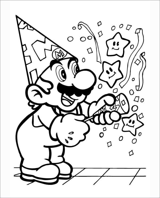 160+ Coloring Pages Mario and Luigi Printable 44