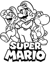 160+ Coloring Pages Mario and Luigi Printable 5