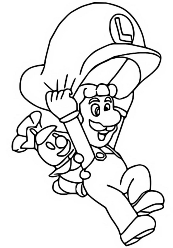 160+ Coloring Pages Mario and Luigi Printable 54