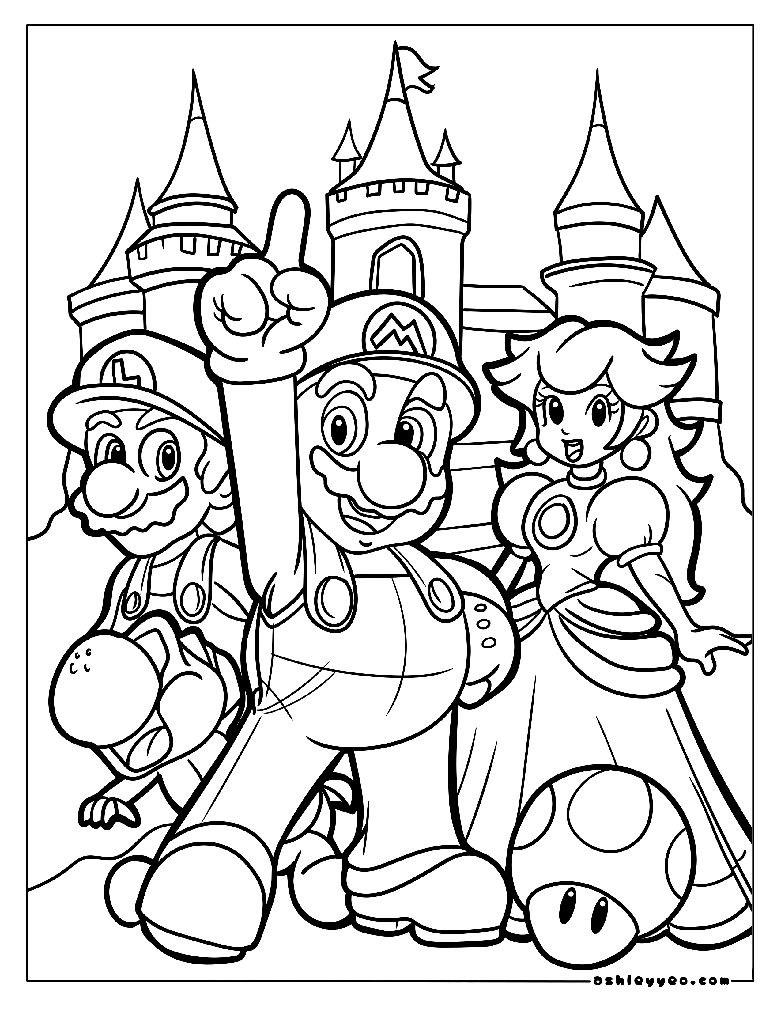 160 Coloring Pages Mario And Luigi Printable 6 KoloringPages One 