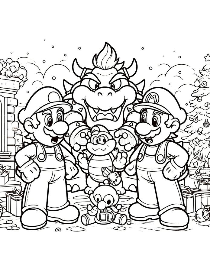 160+ Coloring Pages Mario and Luigi Printable 8