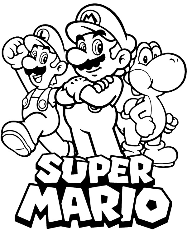 160+ Coloring Pages Mario and Luigi Printable 9