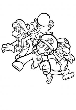 160+ Coloring Pages Mario and Luigi Printable 94