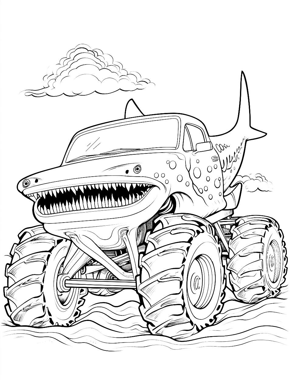 160+ Monster Truck Coloring Pages FREE Printable 1