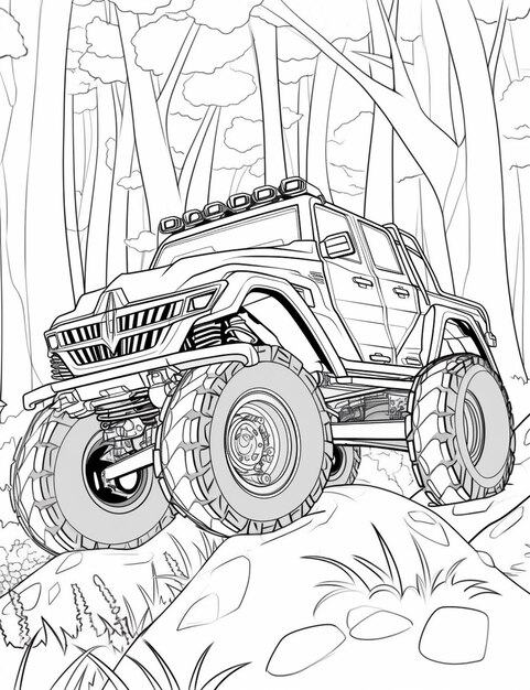 160+ Monster Truck Coloring Pages FREE Printable 128