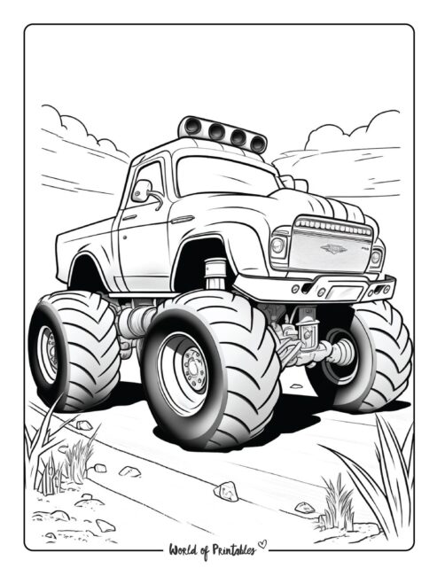 160+ Monster Truck Coloring Pages FREE Printable 164