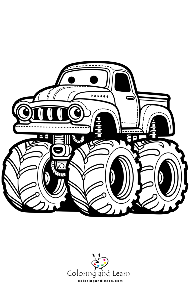 160+ Monster Truck Coloring Pages FREE Printable 17