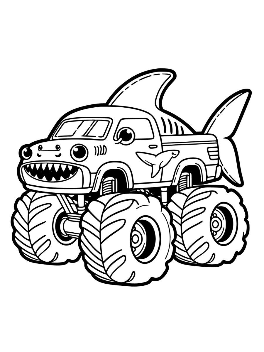 160+ Monster Truck Coloring Pages FREE Printable 2