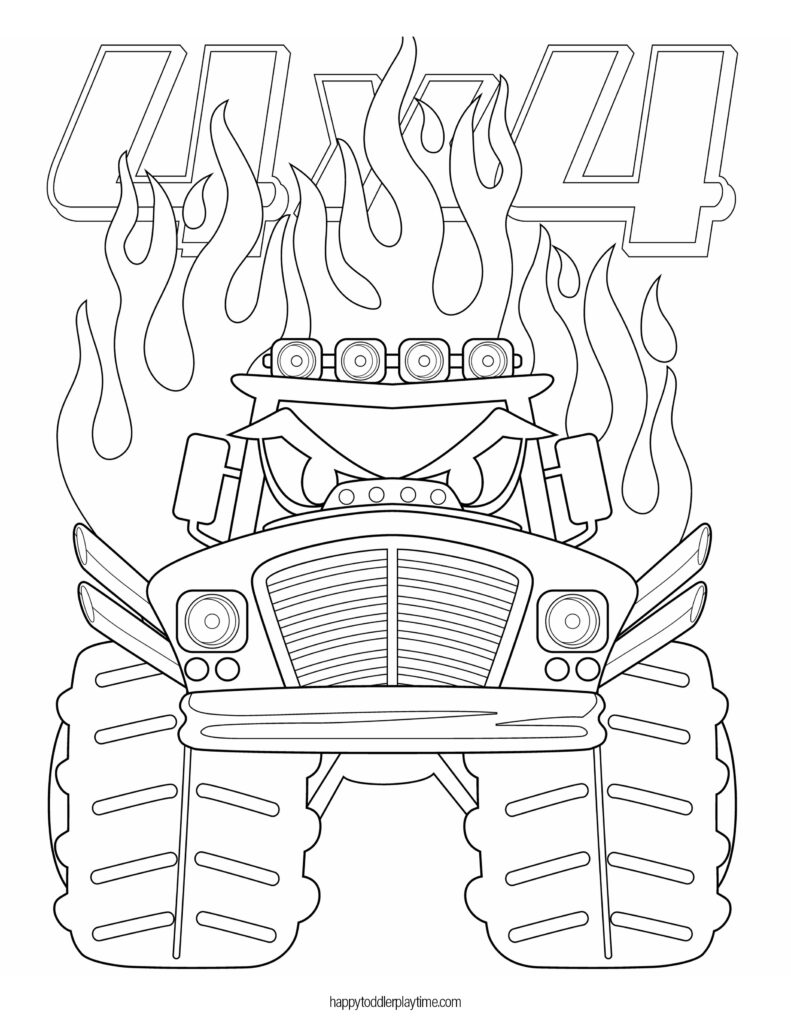 160+ Monster Truck Coloring Pages FREE Printable 38