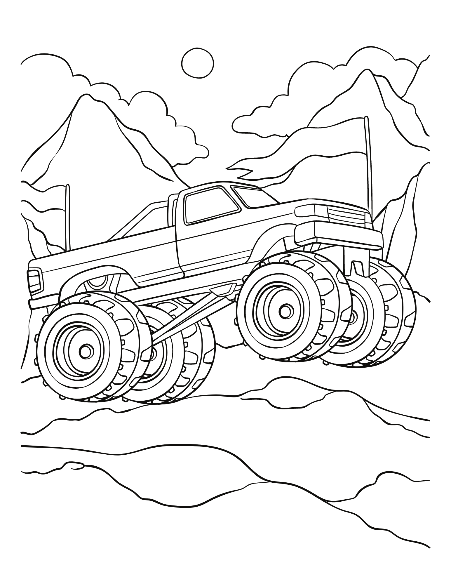 160+ Monster Truck Coloring Pages FREE Printable 39