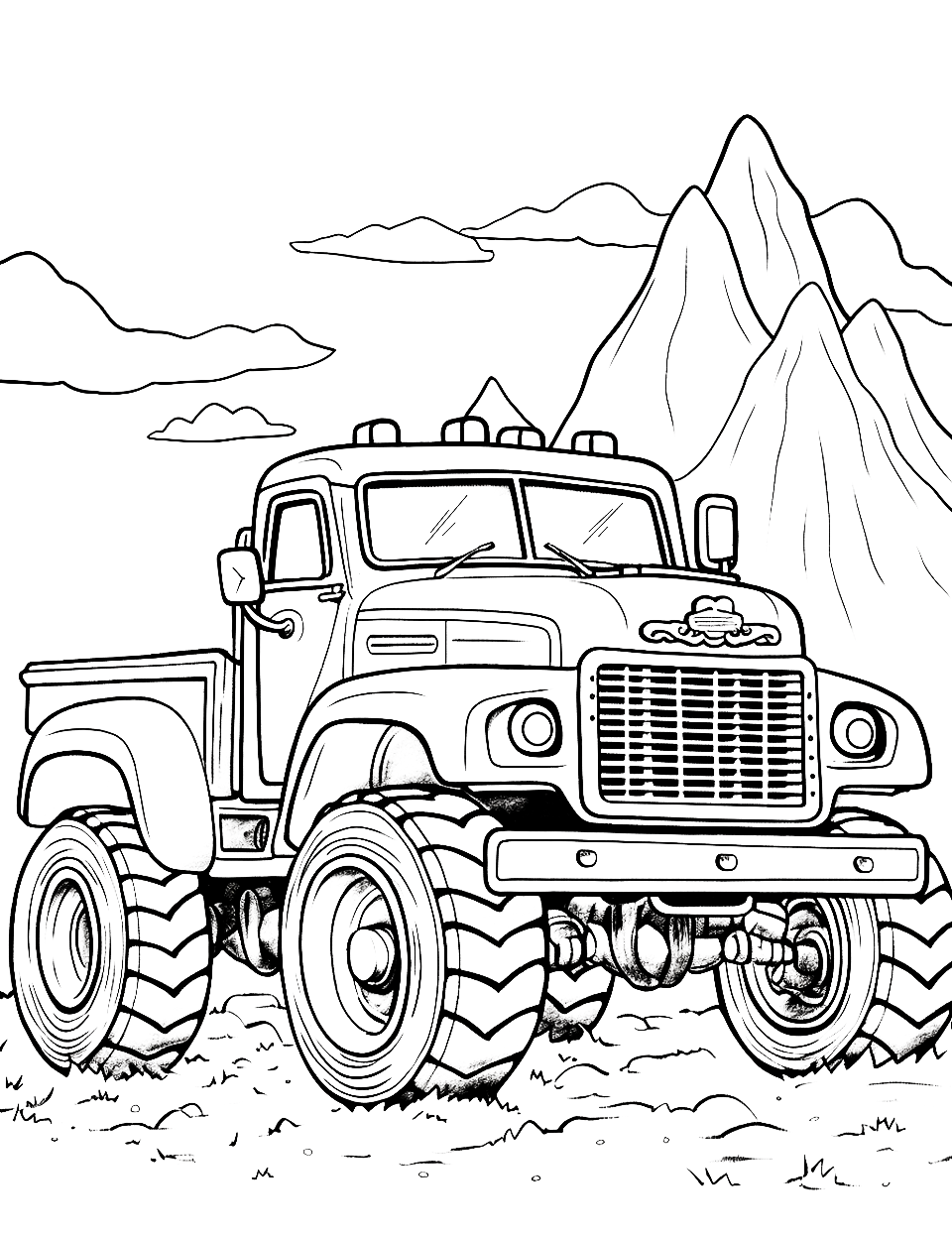 160+ Monster Truck Coloring Pages FREE Printable 43