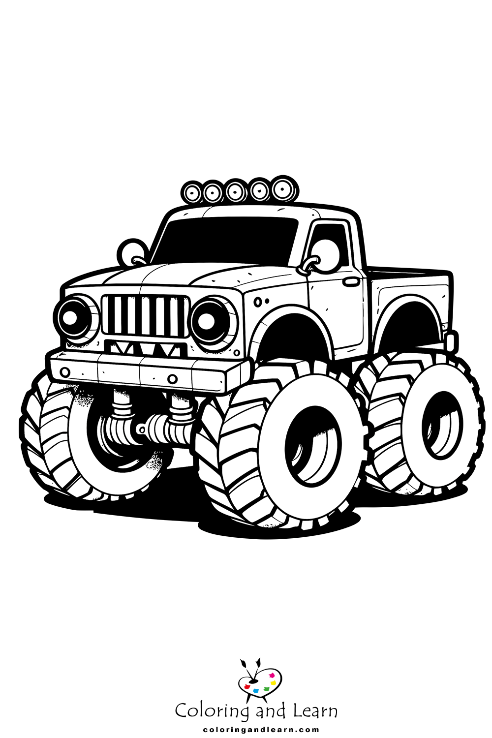 160+ Monster Truck Coloring Pages FREE Printable 45