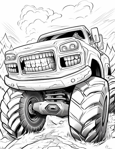 160+ Monster Truck Coloring Pages FREE Printable 59