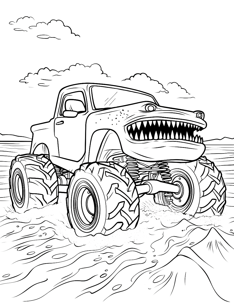 160+ Monster Truck Coloring Pages FREE Printable 6