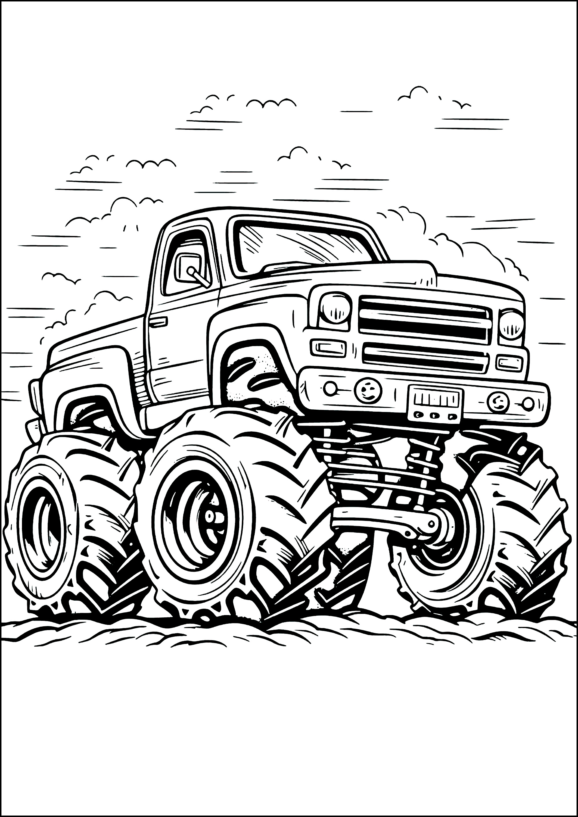 160+ Monster Truck Coloring Pages FREE Printable 63