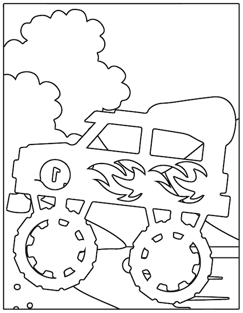 160+ Monster Truck Coloring Pages FREE Printable 69