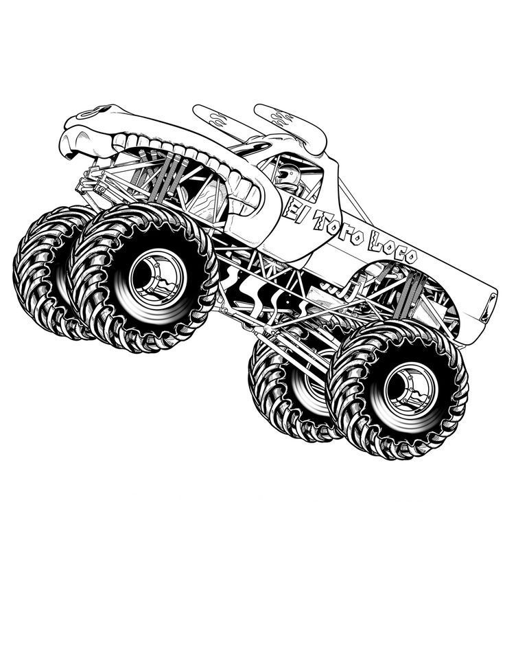 160+ Monster Truck Coloring Pages FREE Printable 8