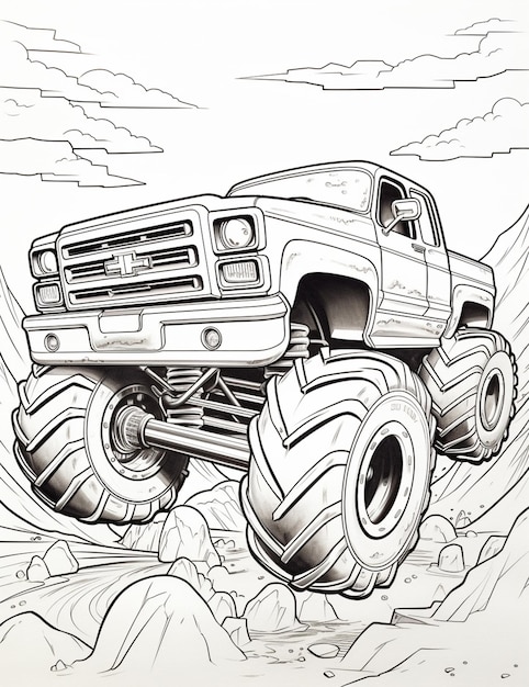 160+ Monster Truck Coloring Pages FREE Printable 80