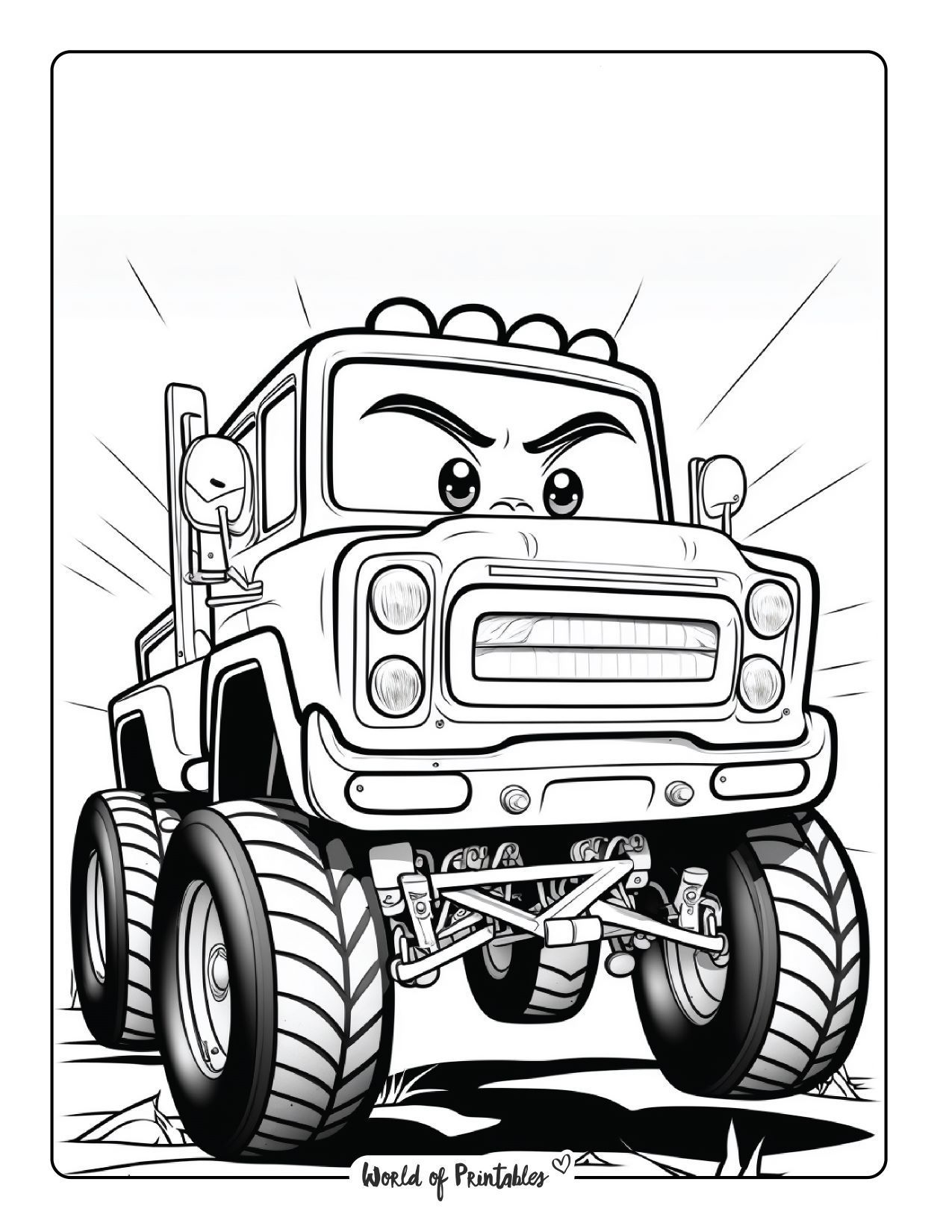 160+ Monster Truck Coloring Pages FREE Printable 85