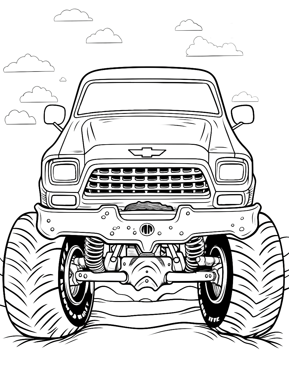 160+ Monster Truck Coloring Pages FREE Printable 98