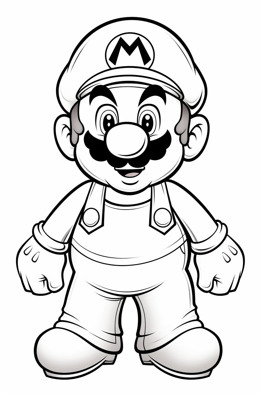 176 Mario Color Page Ideas: Super Mario Coloring Fun 10