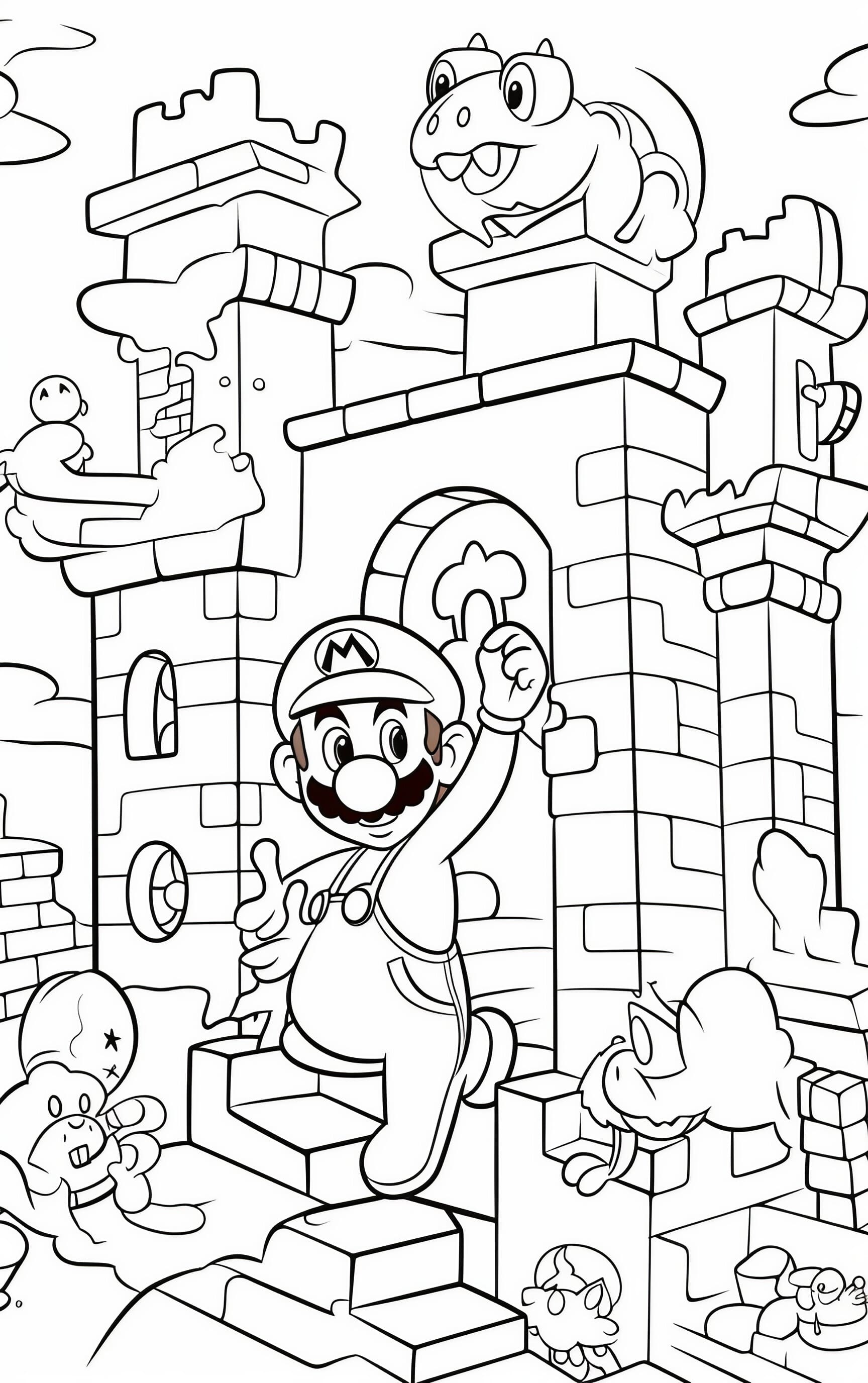 176 Mario Color Page Ideas: Super Mario Coloring Fun 108